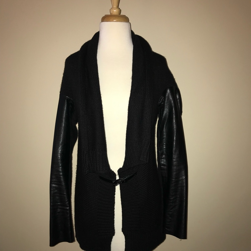 Buffalo mixed material sweater